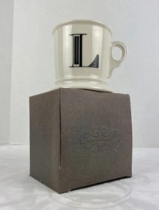 Anthropologie Tasse Monogramm Anfangsbuchstabe L Rasierbecher Standfuß NIE BENUTZT - Bild 1 von 7