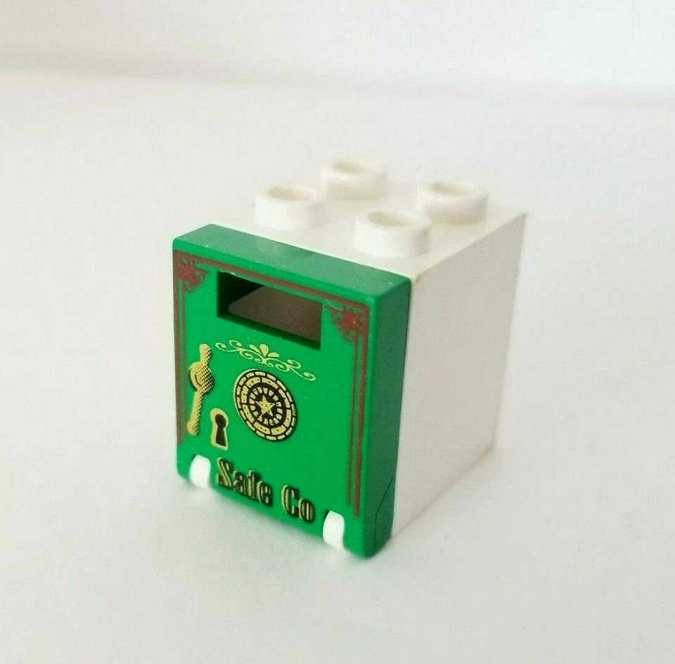 LEGO Minifigura SEGURA Verde con Oro Western Vaquero Tren Robo Dinero en Efectivo Foto 1 de 1