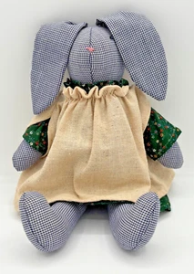 Arte popular primitivo conejito de peluche Lynne's Country Beginning hecho a mano usado en excelente estado - Imagen 1 de 17