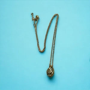 J Crew Gold Plated Magma Pendant Necklace Adjustable 30" NWOT - Picture 1 of 5