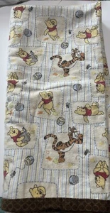 Vintage Winnie The Pooh & Tigger Flannel Handmade Baby Blanket 38x38 - Picture 1 of 2