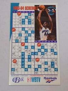 Charlotte Hornets NBA 1993 1994 Magnet Team Game Schedule Kenny Gattison Players - Picture 1 of 1