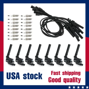 Paquete de 8 bobinas de encendido bujías y cables para Dodge Ram 1500 2500 3500 5,7 L UF378 - Imagen 1 de 14