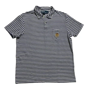 Vintage Polo Ralph Lauren Polo Shirt Mens Large Striped Crest Pocket Preppy - Picture 1 of 7