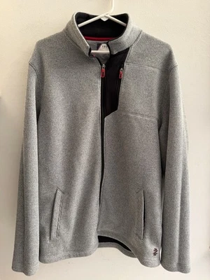 Chaqueta Para Hombres Gris Texturizada IZOD PerformX Cremallera Ligera Talla Grande ¡Como Nueva! Foto 1 de 4