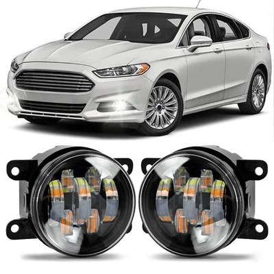 PAR de luces antiniebla LED transparentes para parachoques delantero para Ford Explorer 2011-2015 Foto 1 de 4