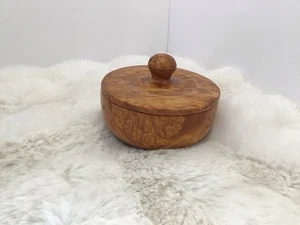 HAND N ART Holz Andenken Schüssel mit Deckel Deckel Deckel, Roti & Chapati Aufbewahrungsbox, 0509 - Bild 1 von 3