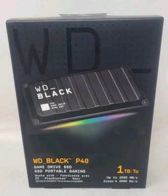 WD - Unidad de Juego P40 Negra para PC PS4 PS5 y Xbox 1TB Externa USB. Nuevo-Sellado  Foto 1 de 4
