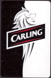 Playing Cards 1 Single Card * CARLING  Brewery LAGER BEER Advertising Art LION A - Picture 1 of 3