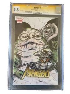 Avengers #1 (2010) CGCSS 9.8 CGC Signature Series Sketch Cover – Rare Graded - Picture 1 of 5