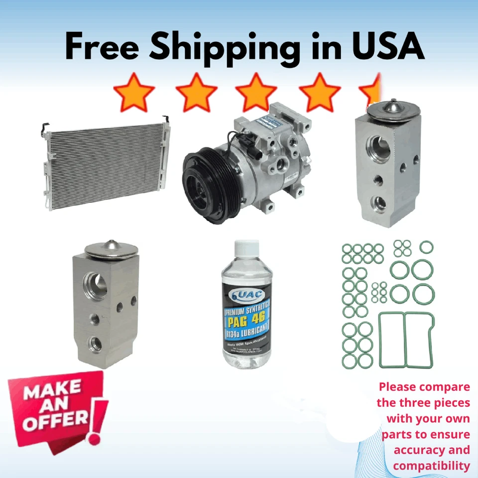 Compresor, condensador y válvula aire acondicionado apto para Kia Sedona 2010-2014 Foto 1 de 1