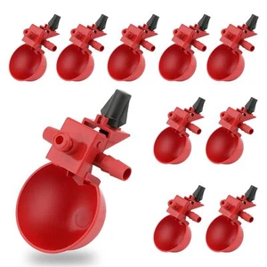 Chicken Waterer Cups 10PCS Automatic Poultry Water Feeder for Chicks Turkeys ... - Picture 1 of 7