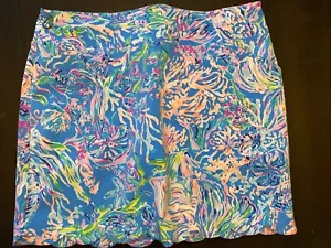 Lilly Pulitzer Women’s 16 Luxletic Golf Skort Pink Green Blue Stunning - Picture 1 of 6