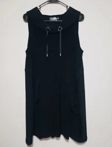 SYMPLI 21176 Negro Capucha Halo Inclina Túnica Elástica con Bolsillos Para Mujer Talla OG/1X - Imagen 1 de 4