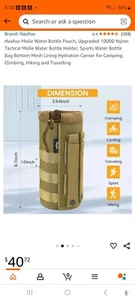 HAALOO Water Bottle New Hiking/Travel Bags Molle New $40.72 On Amazon - Picture 1 of 6