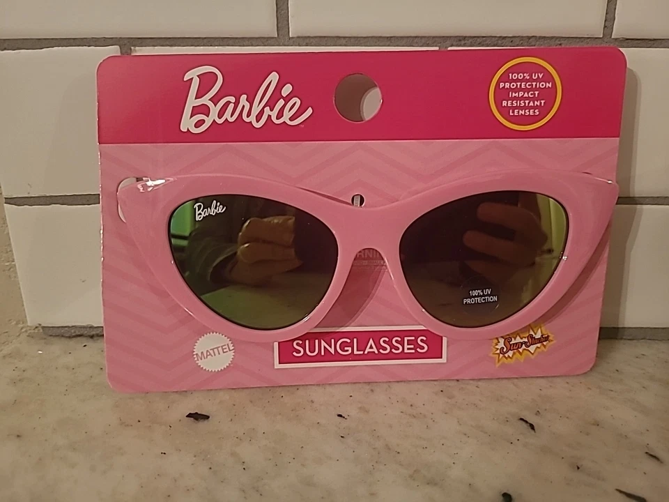 Nuevas gafas de sol Mattel Barbie rosa intenso. Relleno de medias 100 % protección UV Foto 1 de 2
