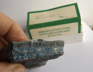 Lapis aus Afghanistan Old Perhams West Paris Mineral Shop Etikett - Bild 1 von 4