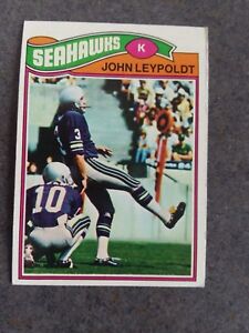 John Leypoldt 1977 NFL Topps Football Card #387 Seattle Seahawks VIntage NFL