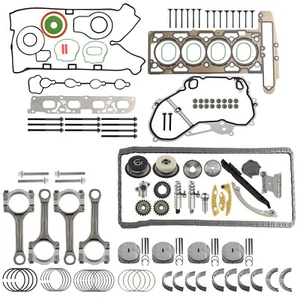 Engine Overhaul Rebuild Kit w/ Rod Timing Chain VVT Set For Chevy Buick GMC 2.4L - Picture 1 of 12