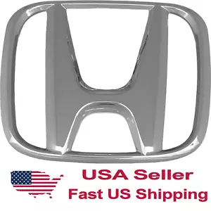 Honda Grille Emblem Chrome Front H Logo For Accord 2003 - 2017 CR-V 2005-2011 - Picture 1 of 2