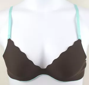 Sujetador B. Tempt'd 958187 34B marrón Aqua B'Wow'D push up sin costuras con alambre excelente condición - Imagen 1 de 4
