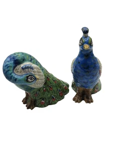 JUEGO COCTELERA DE SAL Y PIMIENTA TRACY PORTER ARTESIAN ROAD PAVO REAL 4,25" EN MUY BUEN ESTADO - Imagen 1 de 9