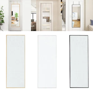 Over Door Hanging Mirror Full Length Wall Mounted Mirror Bedroom Dressing Room - Picture 1 of 13