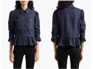 Giacca di jeans AUTENTICA CINQ A SEPT Delanie XSS - Foto 1 di 4