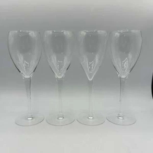 "Juego de 4 copas de vino con forma de tulipán de cristal transparente de 8"" sin marca" - Imagen 1 de 6