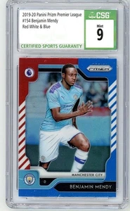 2019-20 Panini Prizm Premier League Benjamin Mendy Red White Blue CSG Mint 9 - Picture 1 of 2