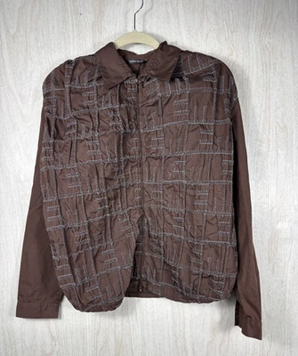 Chaqueta Samuel Dong Marrón-Azul Puntada Cremallera Frontal Para Mujer’s M Nueva Con Etiquetas Diseñador Elegante Foto 1 de 4