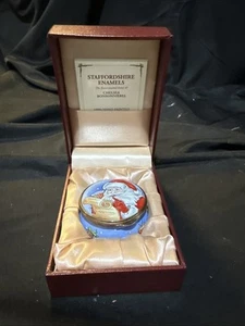 staffordshire enamel trinket bonbonniere 2004 Santa Box In Original Case - Picture 1 of 8