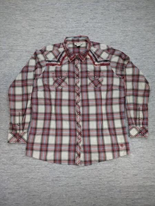 Ariat Plaid Snap Shirt Flap Pockets Western Thick Stitching XXL Cowgirl Rodeo - Picture 1 of 11