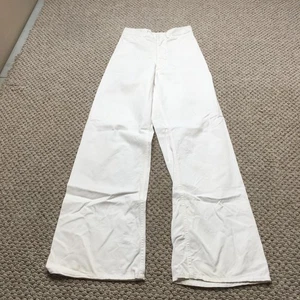 Vintage US Navy Sailor Pants Mens XS White Bell Bottom Button Fly Utility 70s - Picture 1 of 11