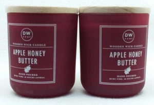 2 x 11,8 oz. DW Home APPLE HONEY BUTTER 1- Holzdocht Medium Glas Kerze - Bild 1 von 2