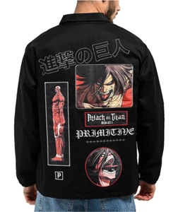Chaqueta de Monopatín Primitive X Attack On Titan Collab Edición Limitada Negra L Nueva con Etiquetas - Imagen 1 de 7