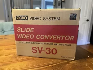 GOKO Dia Video Konverter SV-30 NEU für Farbdias & Disc Filme ERUO PLUG - Bild 1 von 8