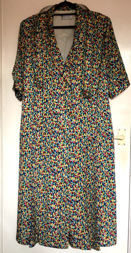 Givenchy Abito con cintura floreale blu XL da pit a pit 22" da cima a fondo 49"