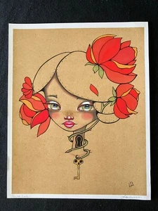 Pop Surrealist Print Art Lea Barozzi Signed Secret Garden - Picture 1 of 4