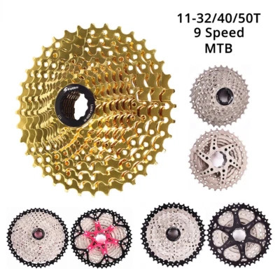 Bicycle 9 Speed Cassette 11-32/40/50T Flywheel Mountain Bike Freewheel Sprocket - Image 1 of 4