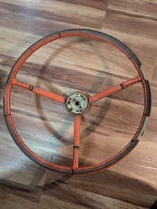 Ford Galaxie 500 Steering Wheel Red 1963 1964 original 17 inch manual steering - Picture 1 of 4