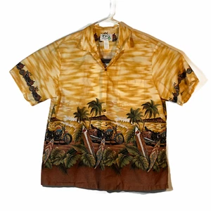 Vintage KY'S Hawaiian Mens 2XL SS Made in Hawaii USA Motorcycles Beach Cotton - Picture 1 of 11