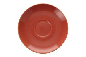 Poole - Twintone - Indian red and Magnolia C95 - Soup Cup Saucer - 256781G - Picture 1 of 2