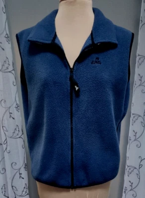 Vintage EMS Eastern Mountain Sports Womens Sz Medium Fleece Vest Blue Black - Image 1 of 4