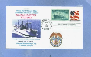 MACALESTER VICTORY Ship named: MacAlester College in Minnesota, First Day PM - Picture 1 of 1
