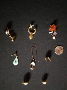 Nice Variety of 8 Single Earrings - Picture 1 of 5