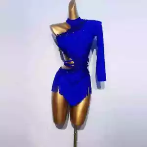 New Women's Latin Dance Dress Sexy Backless Slimming Dress Latin Dance Dress - Imagen 1 de 13