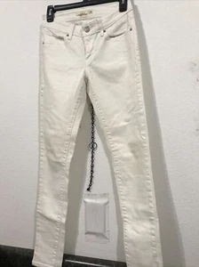 Levis Denim Stretch Jean Women Mid Rise Skinny White Size 26W (2-TW-2882) - Picture 1 of 4
