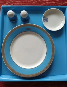 DE COLECCIÓN RARO AEROLINEAS ARGENTINAS AEROLÍNEAS JUEGO DE DESAYUNO BANDEJA PLATOS Y AGITADORES - Imagen 1 de 10
