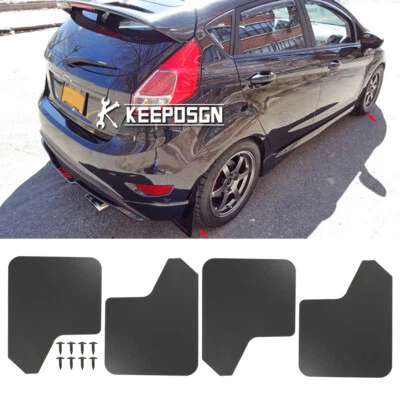 哑光 4X 泥挡板防溅护挡泥板适用于福特嘉年华 ST MK6 MK6.5 Mk7.5 MK8 — 第 1/4 张图片